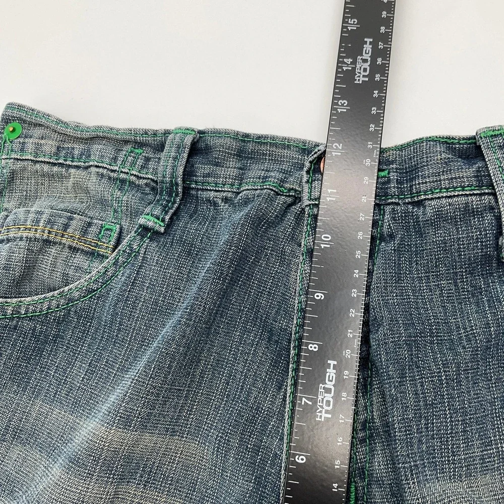 5ive Jungle Denim Shorts 36 Baggy Hip Hop Streetwear Y2K Grungecore Urban Skater